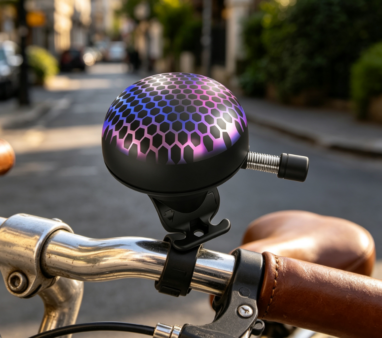 Electric Bicycle Bell, Rechargeable Bike Horn with Multiple Sound Modes, Loud Warning Bell with Light Design for Adults and Kids