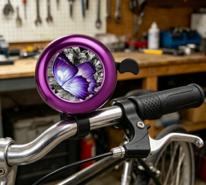 Butterfly-Shaped Bicycle Bells, Aluminum Alloy Material, Cute Appearance, Clear and Loud Ringing Sound, Universal for Boys, Girls, and Children