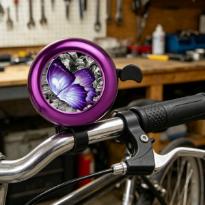 Butterfly-Shaped Bicycle Bells, Aluminum Alloy Material, Cute Appearance, Clear and Loud Ringing Sound, Universal for Boys, Girls, and Children