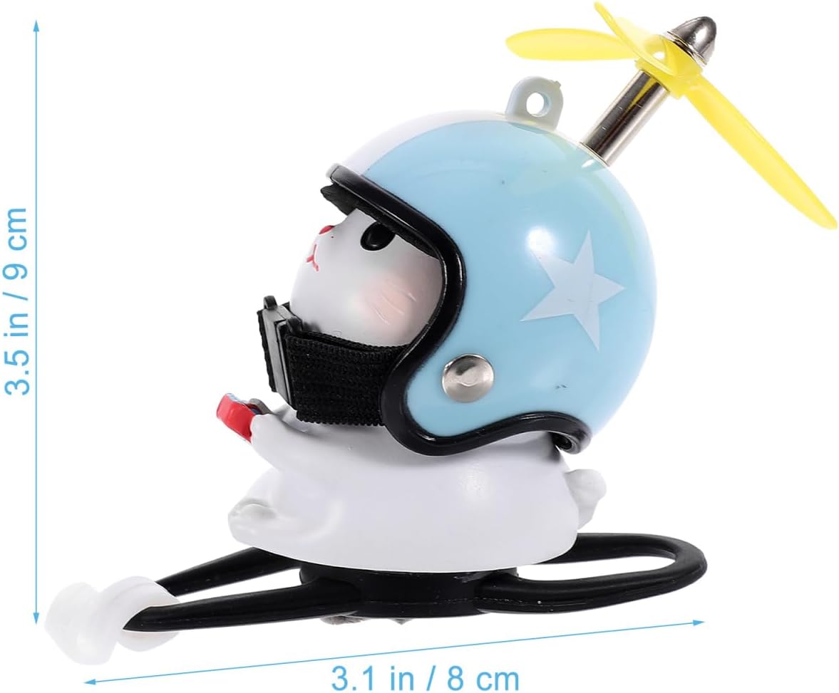 Cat Decoration Bicycle Accessory, Cute Animal Handlebar Ornament with Propeller Design for Bikes and Vehicles