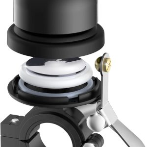 Bicycle Bell with Hidden Tracker Storage, Waterproof Anti-Theft Bike Accessory with Classic Brass Design