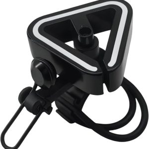 Triangle Aluminum Bicycle Bell, Rubber Strap Bike Bell for Various Handlebars, Lightweight Cycling Accessory