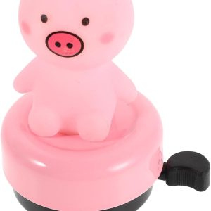 Cartoon Pig Bicycle Horn Set, Cute Pink Bike Handlebar Bell for Kids Bikes and Scooters