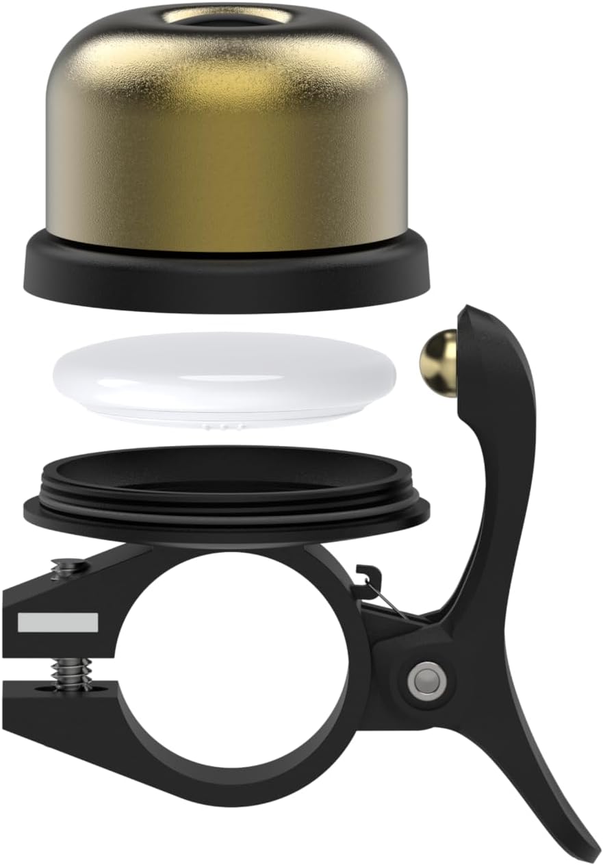 Smart Bicycle Bell with Hidden Tracker Space, Anti-Theft Bike Accessory with Loud Ring and Waterproof Design