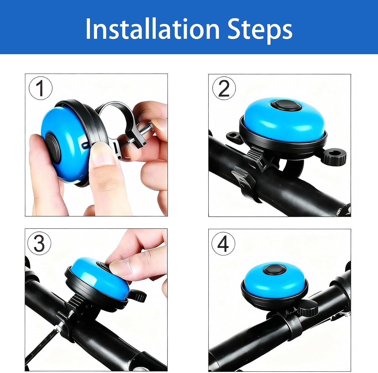 Classic Aluminum Bicycle Bell, Loud and Clear Sound Bike Bell for Adult Bicycles