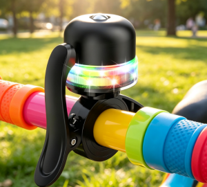 Light-Up Bicycle Bells, Universal for Children and Adults, Adjustable Design, Aluminum Alloy Material, Clear and Loud Handlebar Bell
