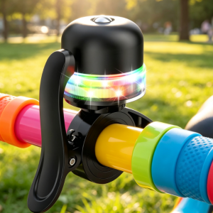 Light-Up Bicycle Bells, Universal for Children and Adults, Adjustable Design, Aluminum Alloy Material, Clear and Loud Handlebar Bell